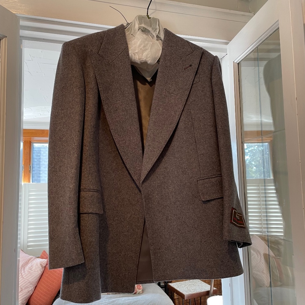 GUCCI wool cashmere jacket blazer men’s new w/ tags grey / gray size 46 coat